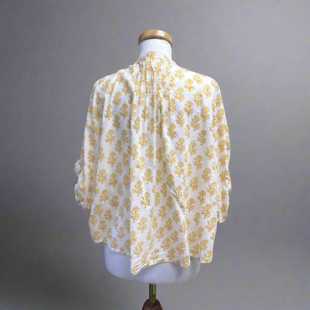 Emerson Fry yellow Marigolds blouse, size S