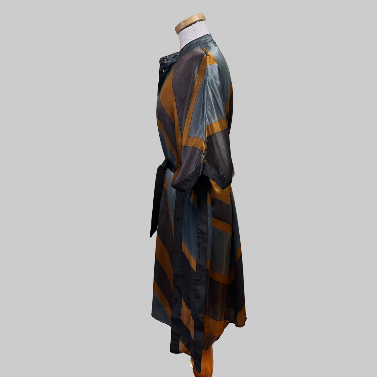 Billy Reid brown painted silk dress, size S/M