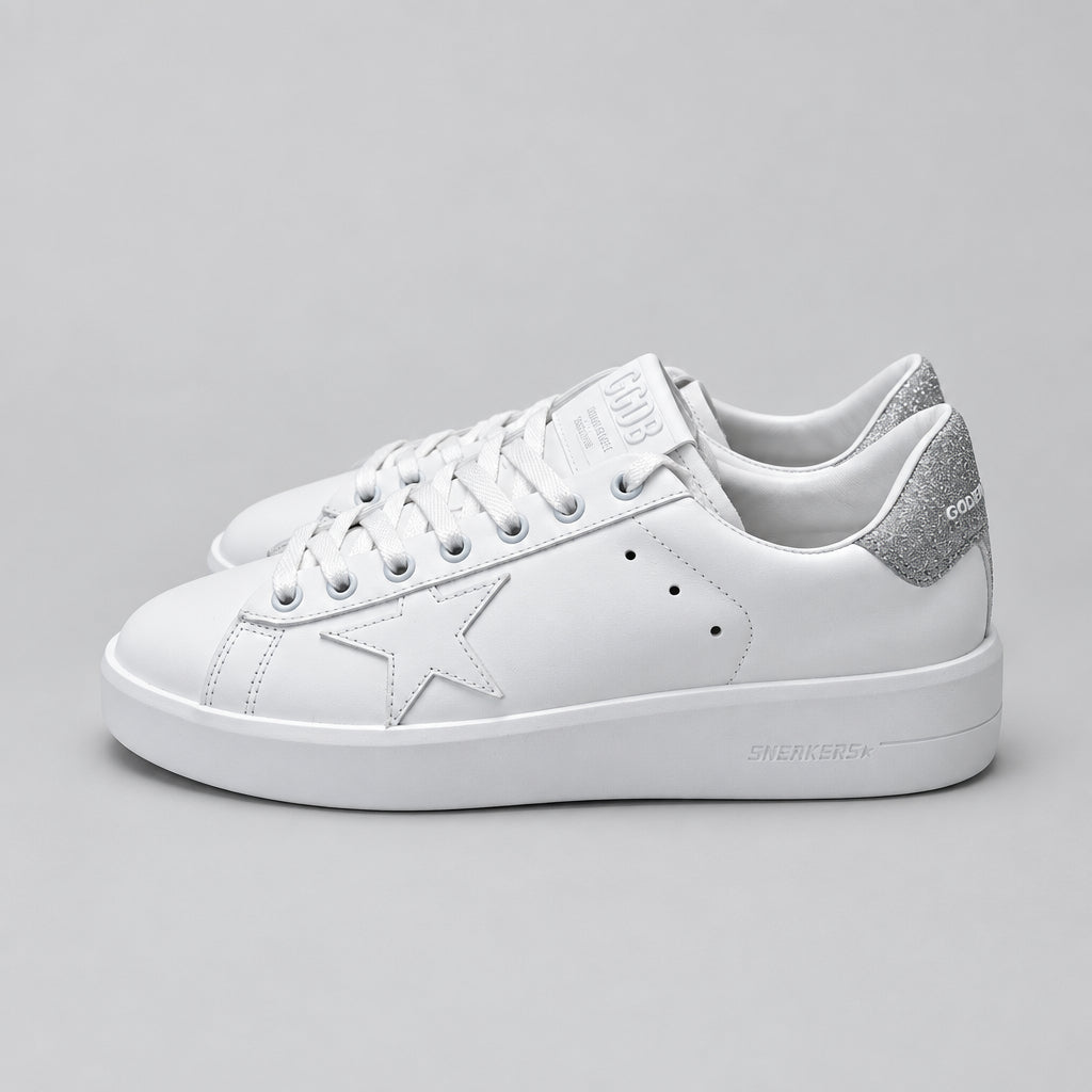 Golden Goose white Purestar sneakers, size 40 (US 9) NEW IN BOX!