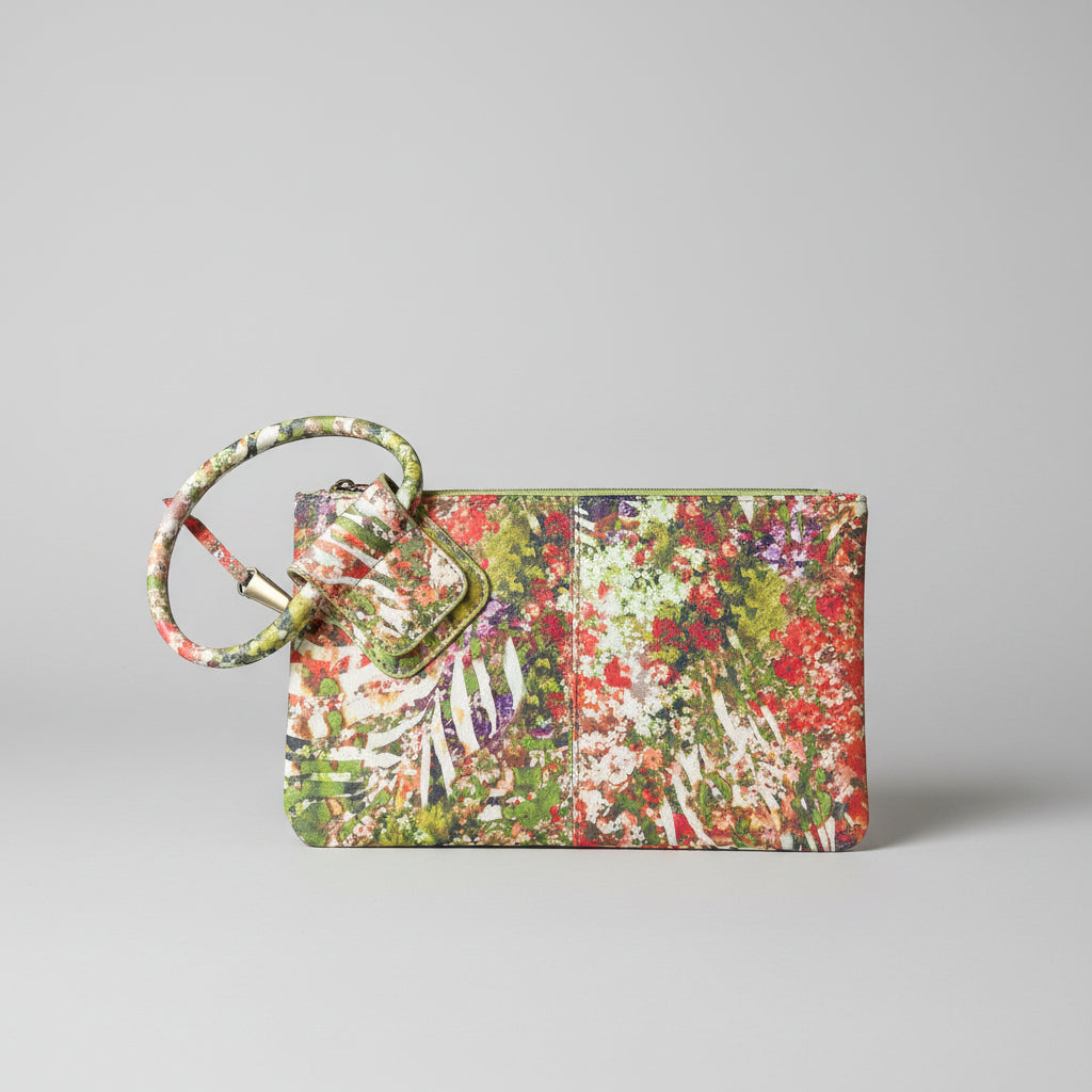 HOBO orange and green floral Sable Wristlet, NEW WITHOUT TAGS!