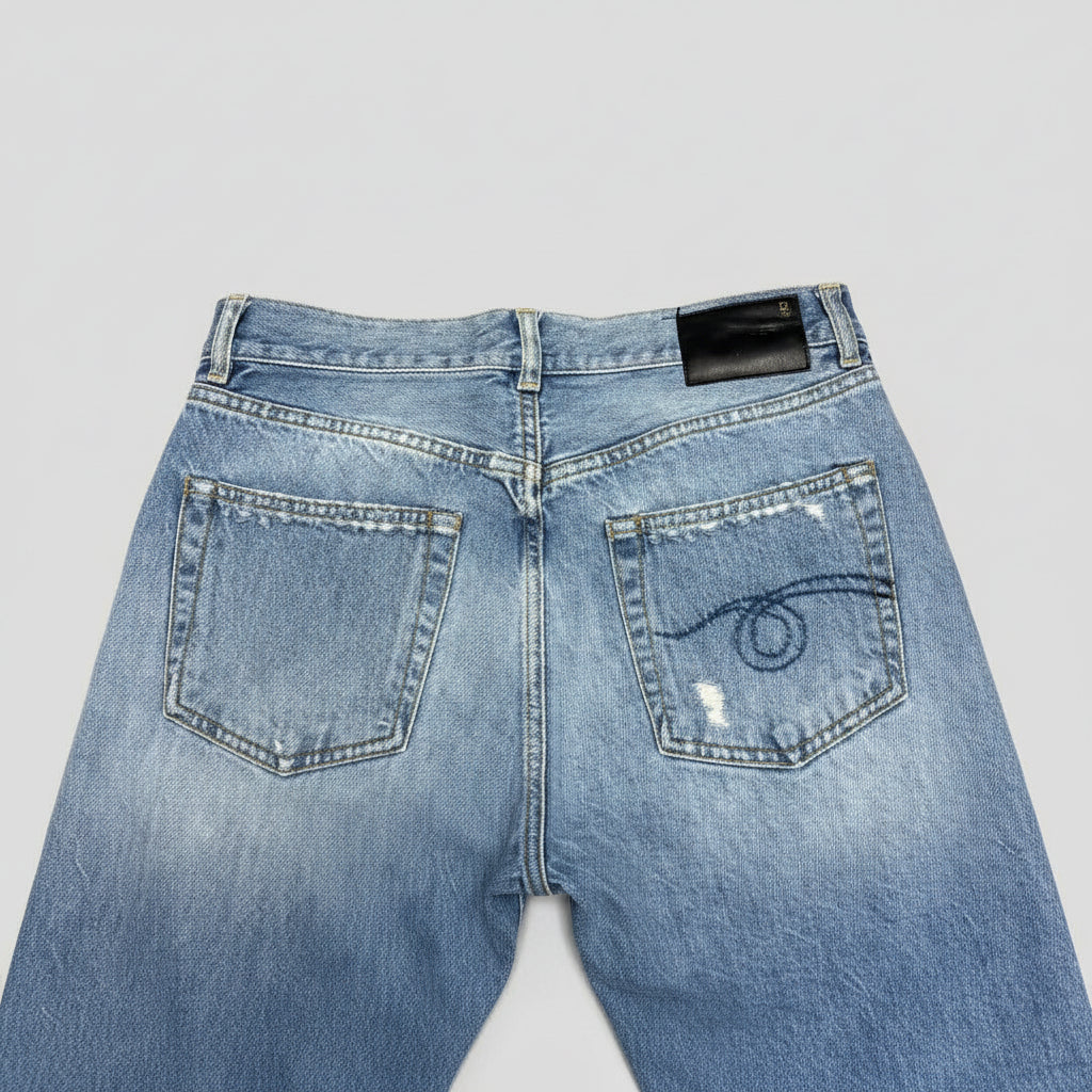 R13 boyfriend jeans in Holly wash, size 25