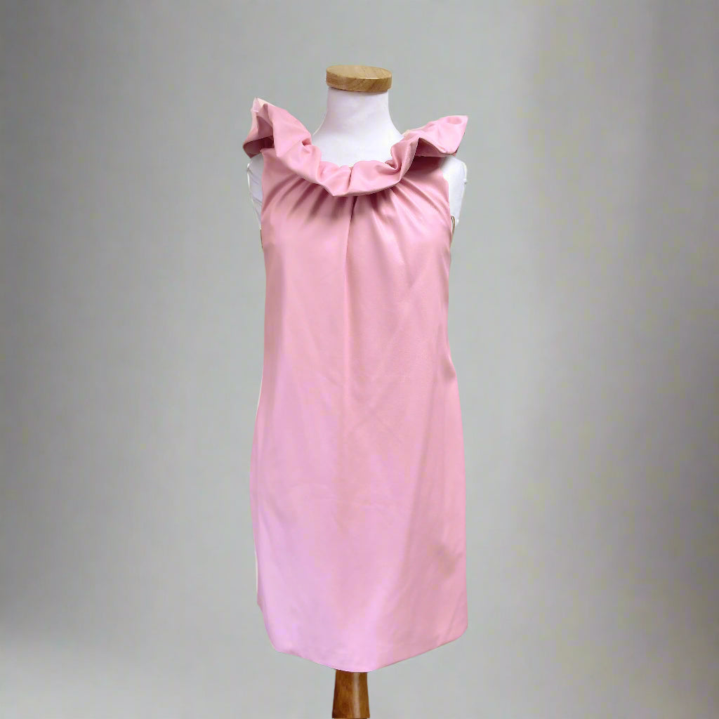 Trina Turk pink vegan leather Twin Falls dress, size S, NEW WITH TAGS!