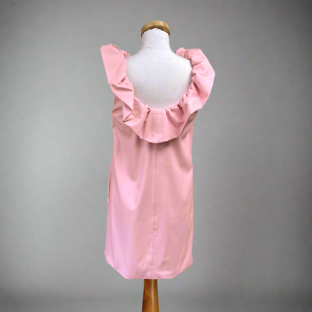 Trina Turk pink vegan leather Twin Falls dress, size S, NEW WITH TAGS!