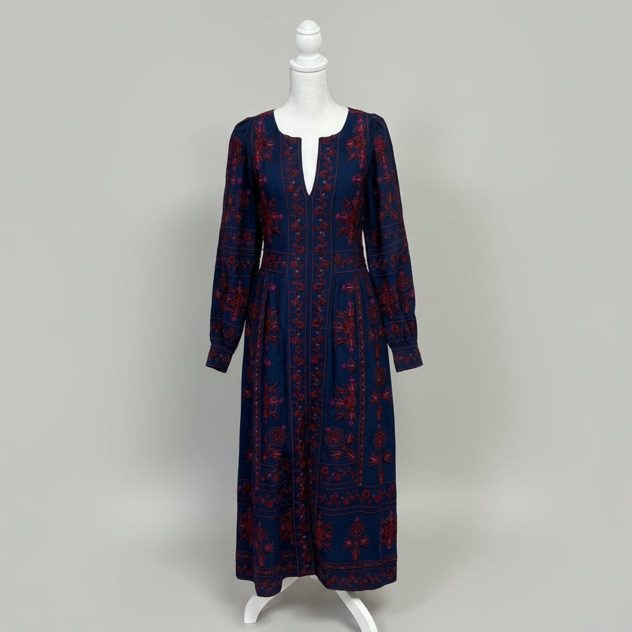 Sea New York navy embroidered Petunia dress, size XS, NEW WITH TAGS!