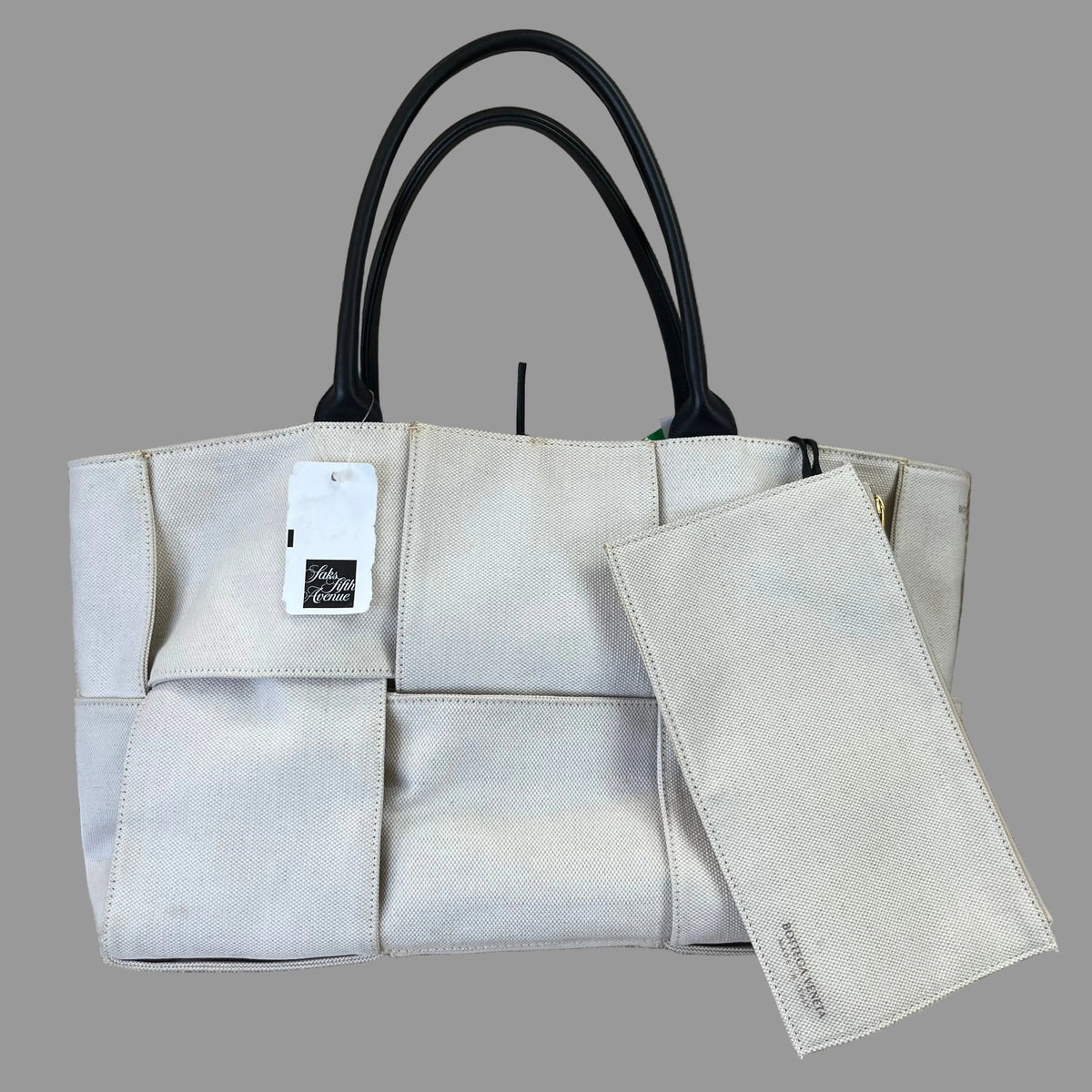 Bottega Veneta ivory woven Arco tote bag, NEW WITH TAGS!