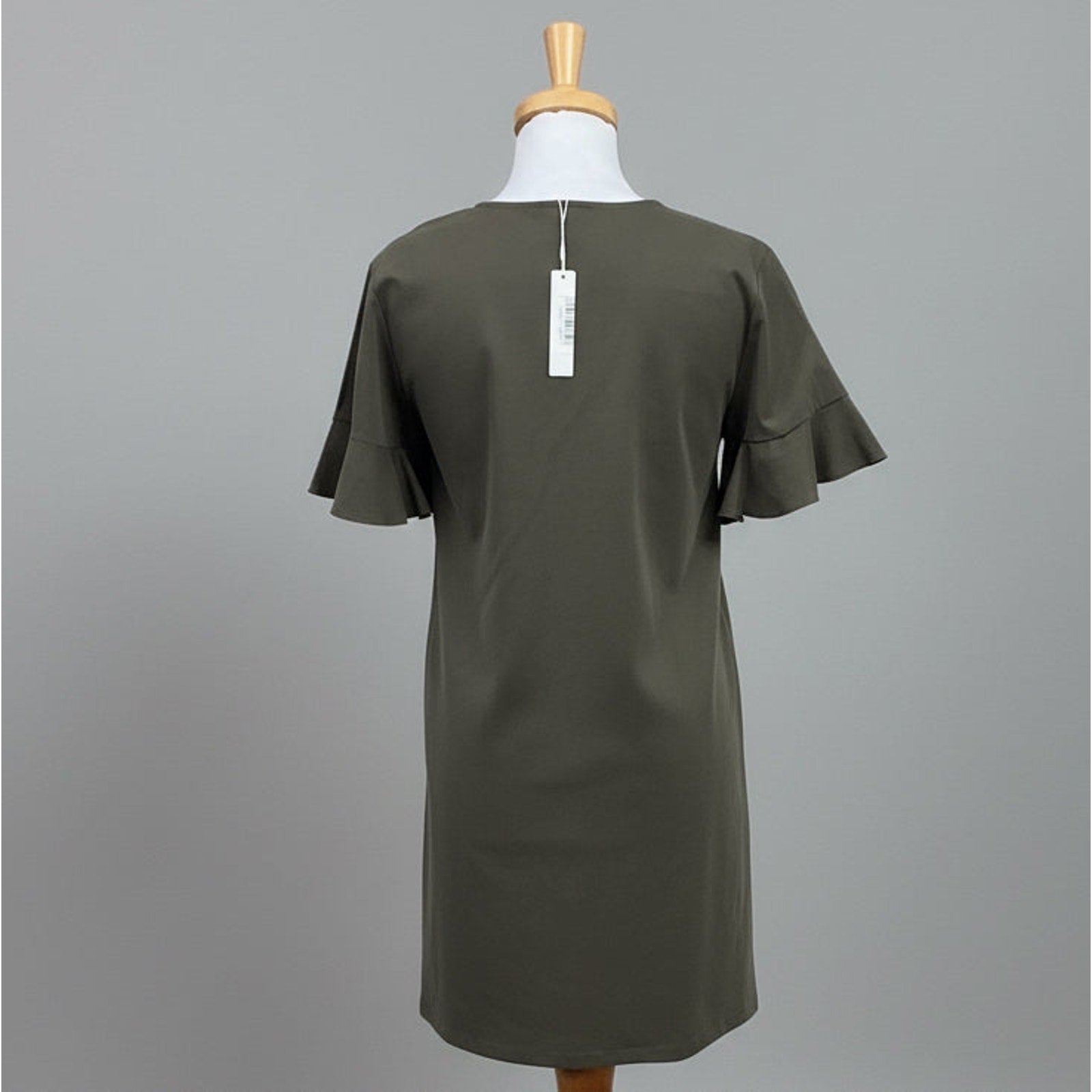 Lilla P olive v-neck ruffle sleeve dress, Size XS, NEW WITH TAGS!