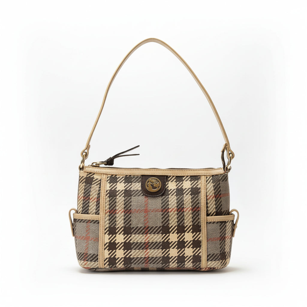 Spartina 449 Wymberly Simple Zip tan plaid bag