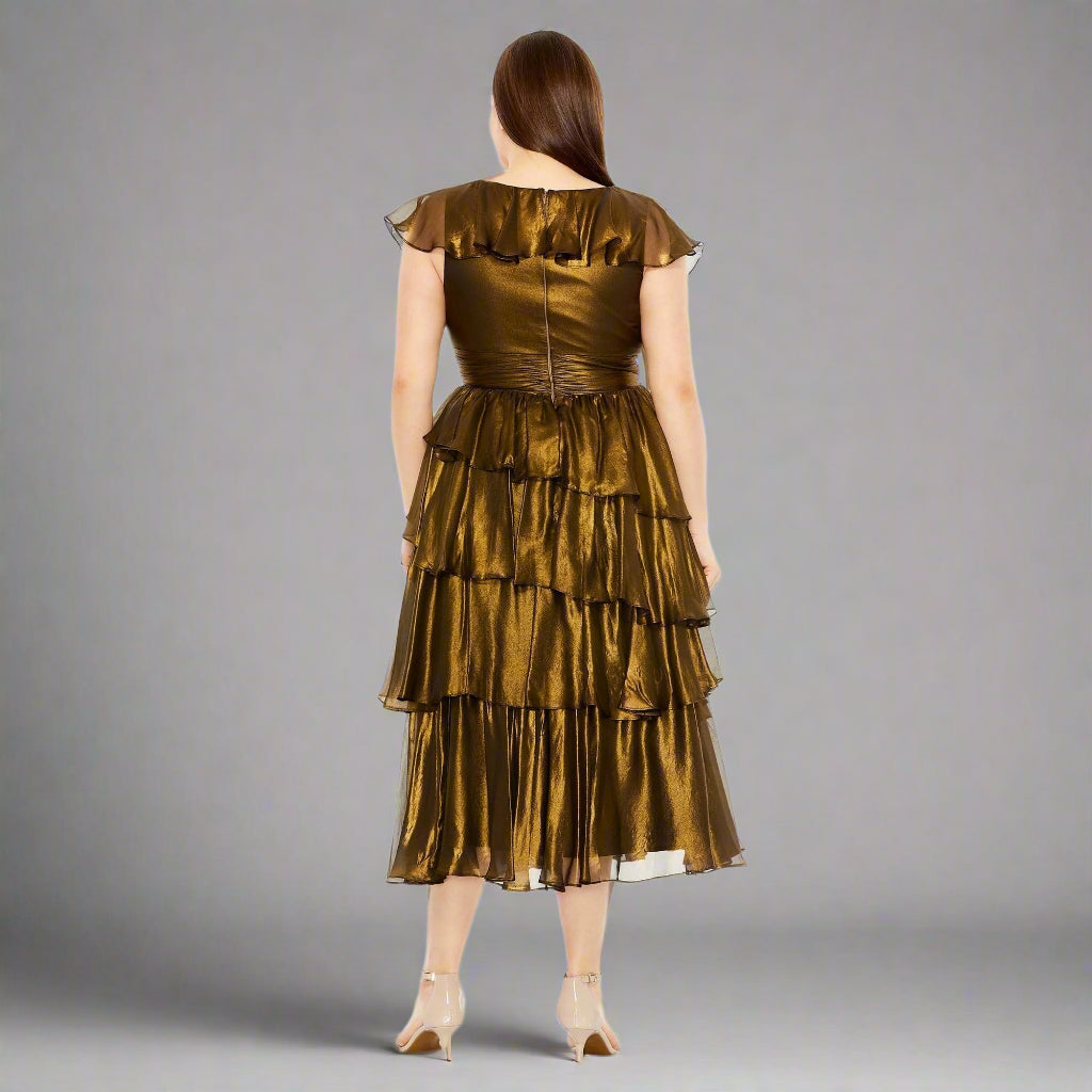 MacDuggal bronze dress, size 18W