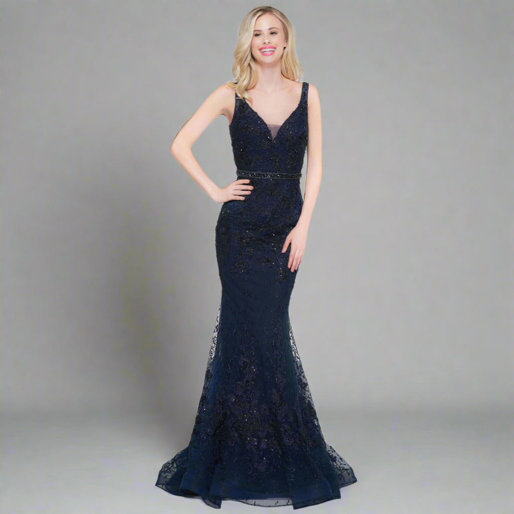 Glow navy dress, size 0, NEW WITH TAGS!