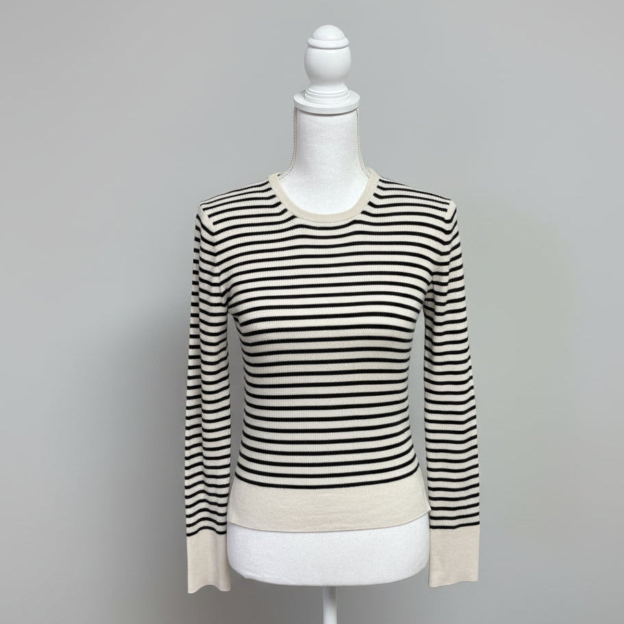 Alex Mill cream and navy stripe Ava sweater, size XS
