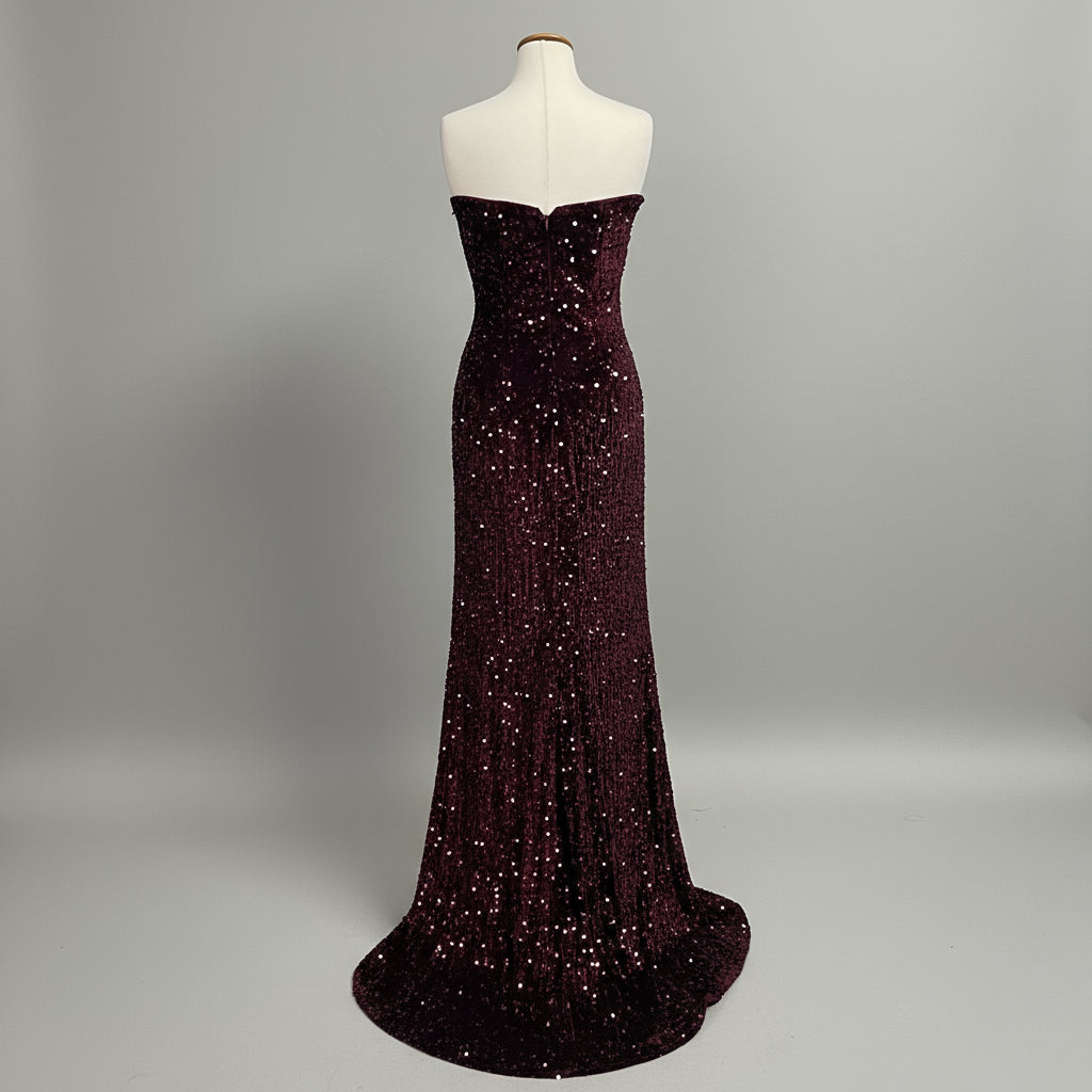 Cocomelody burgundy sequin dress, size 4