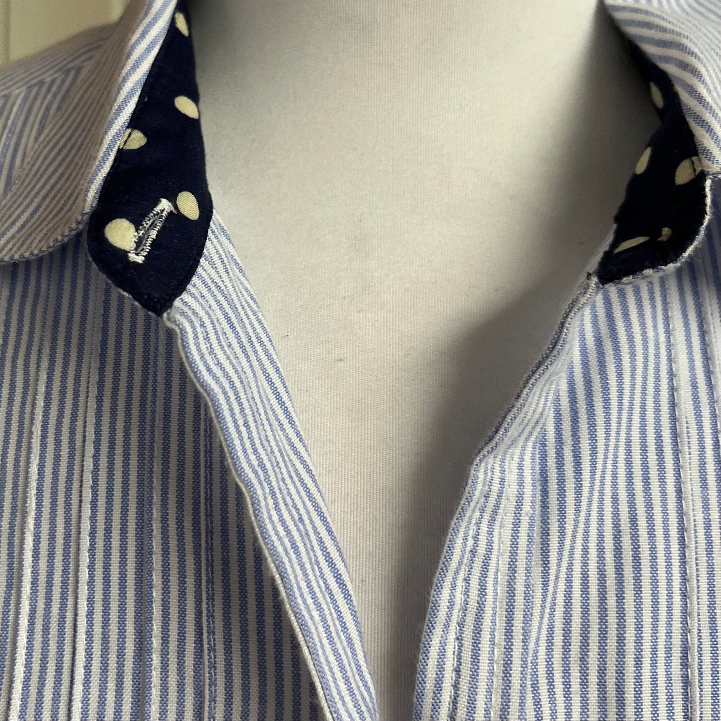 Trovata blue stripe and dot blouse, size S