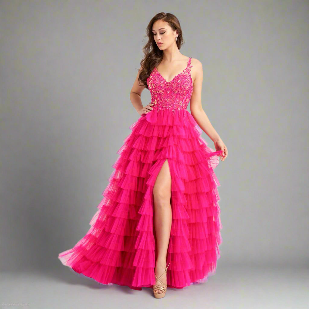 Ellie Wilde hot pink dress, size 00