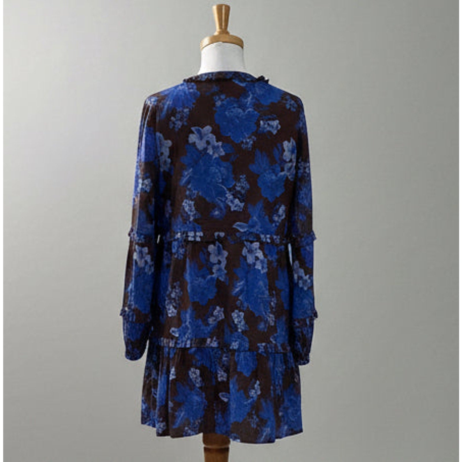 Allison New York brown/blue floral Michelle Mini dress, Size S