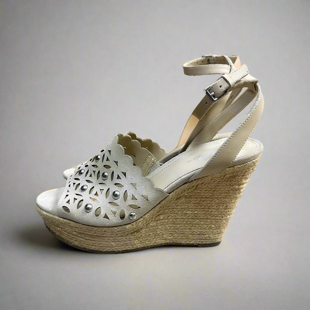 Marc Fisher tan wedge espadrille, size 8, BRAND NEW!