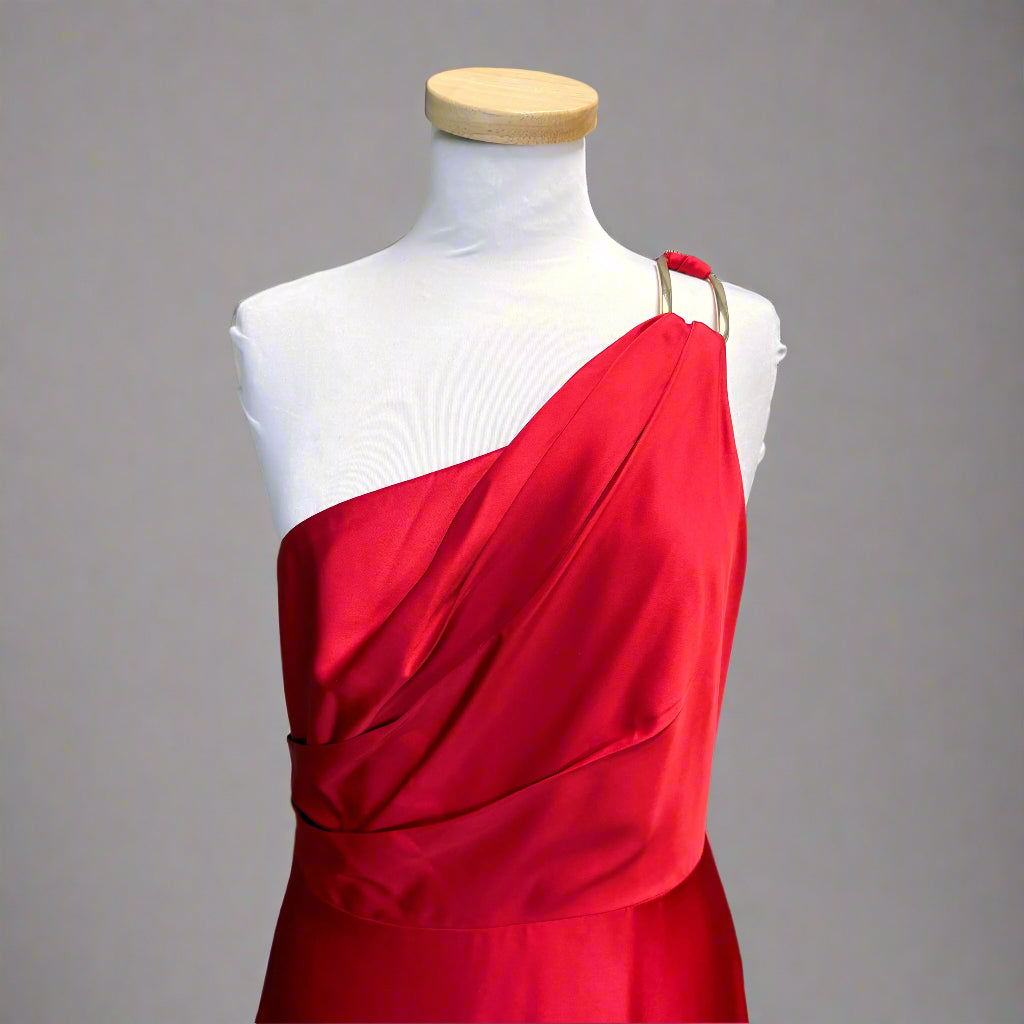 Alex Marie red one-shoulder dress, size 6