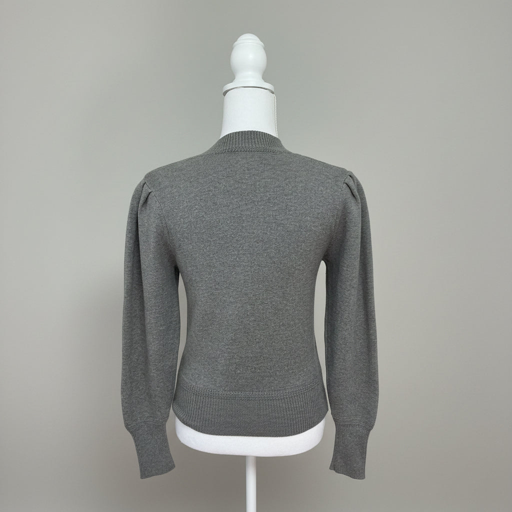 Isabel Marant Etoile gray Lucia Puffer sweater, size XS