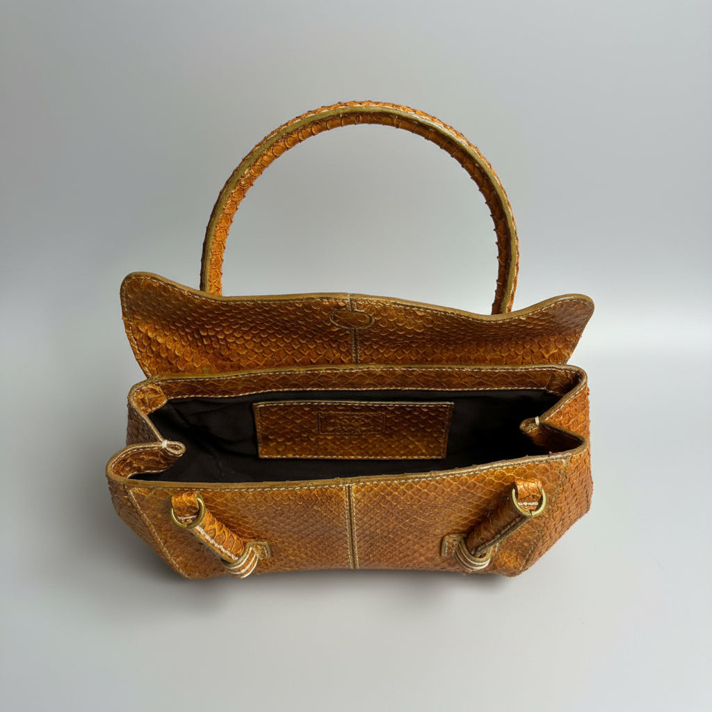 Tod's orange snakeskin bag