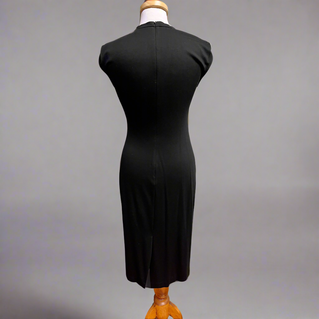 Diane von Furstenburg black knit Darrius dress, size 6