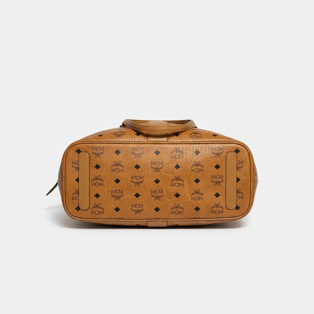 MCM cognac Liz reversible Visetos shopper, LIKE NEW!