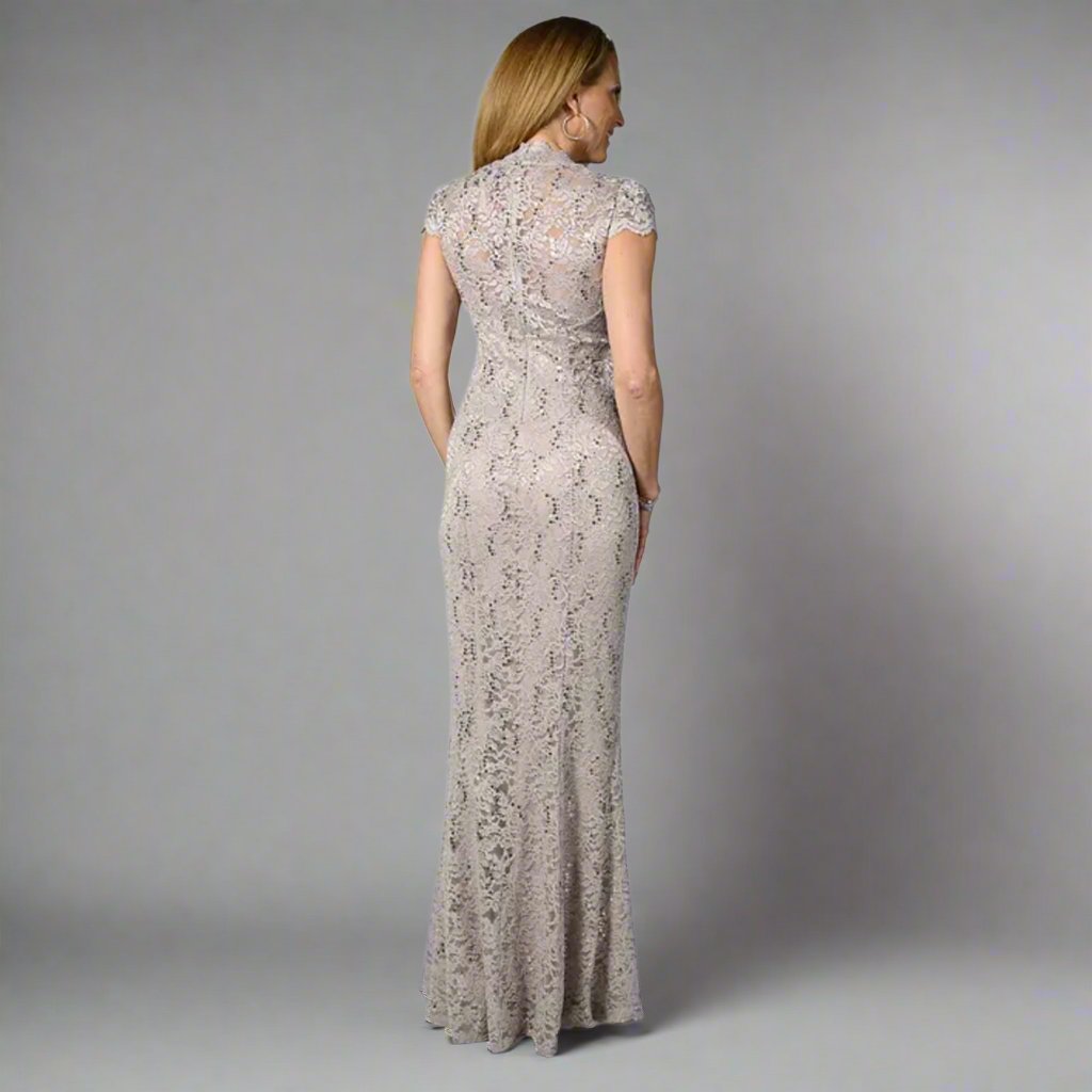 Frank Lyman champagne lace dress, size 6, NEW WITH TAGS!