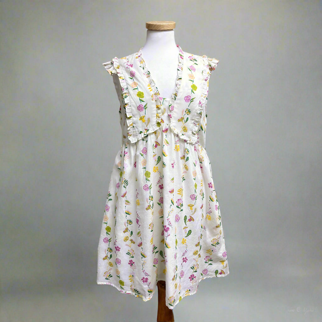Banjanan cream floral Ellian dress, size M