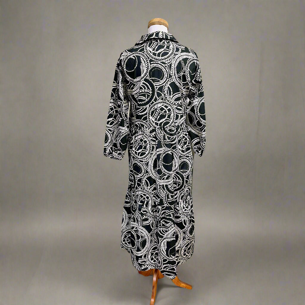 Anthropologie black and cream dress, size S