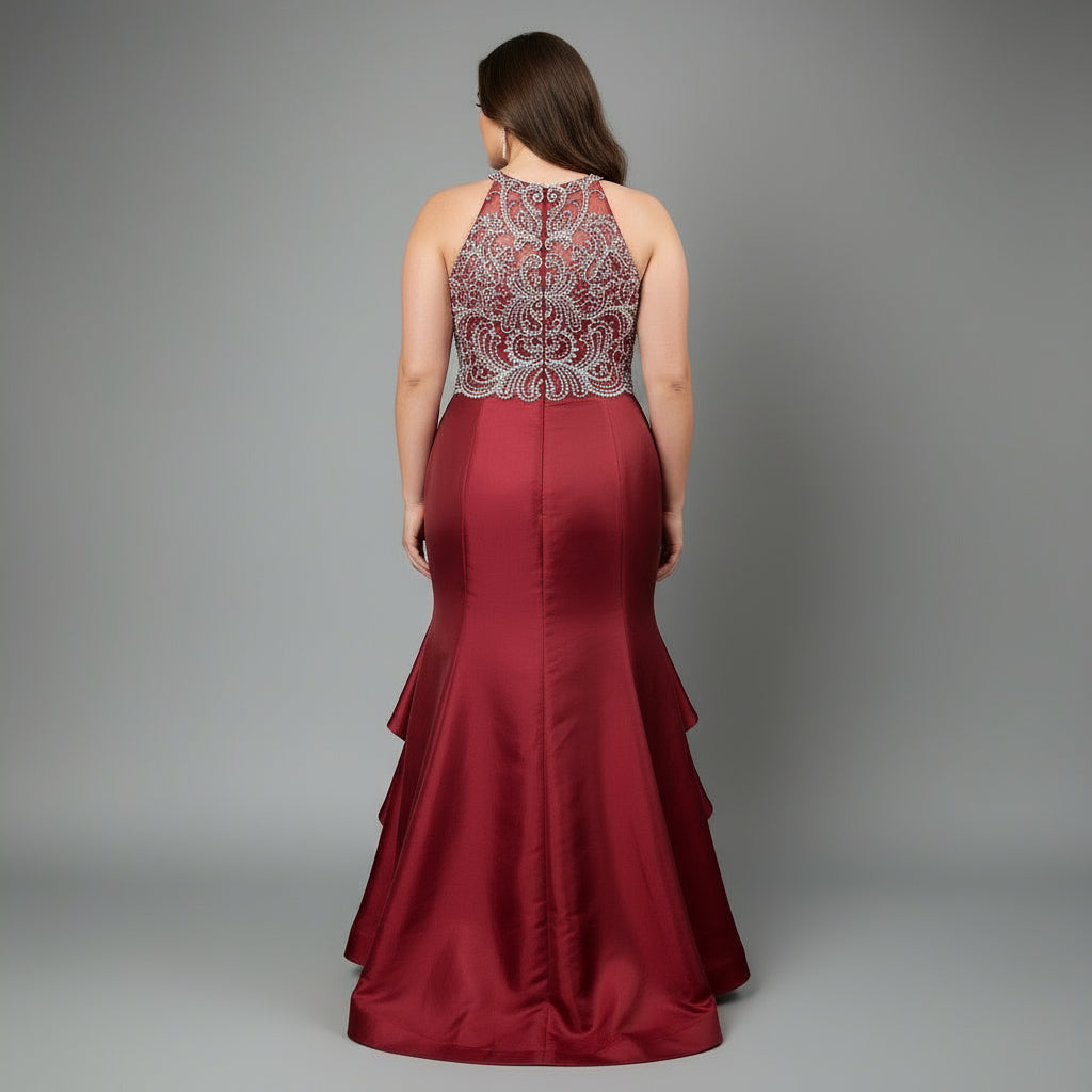 Star Box burgundy dress, size XXL