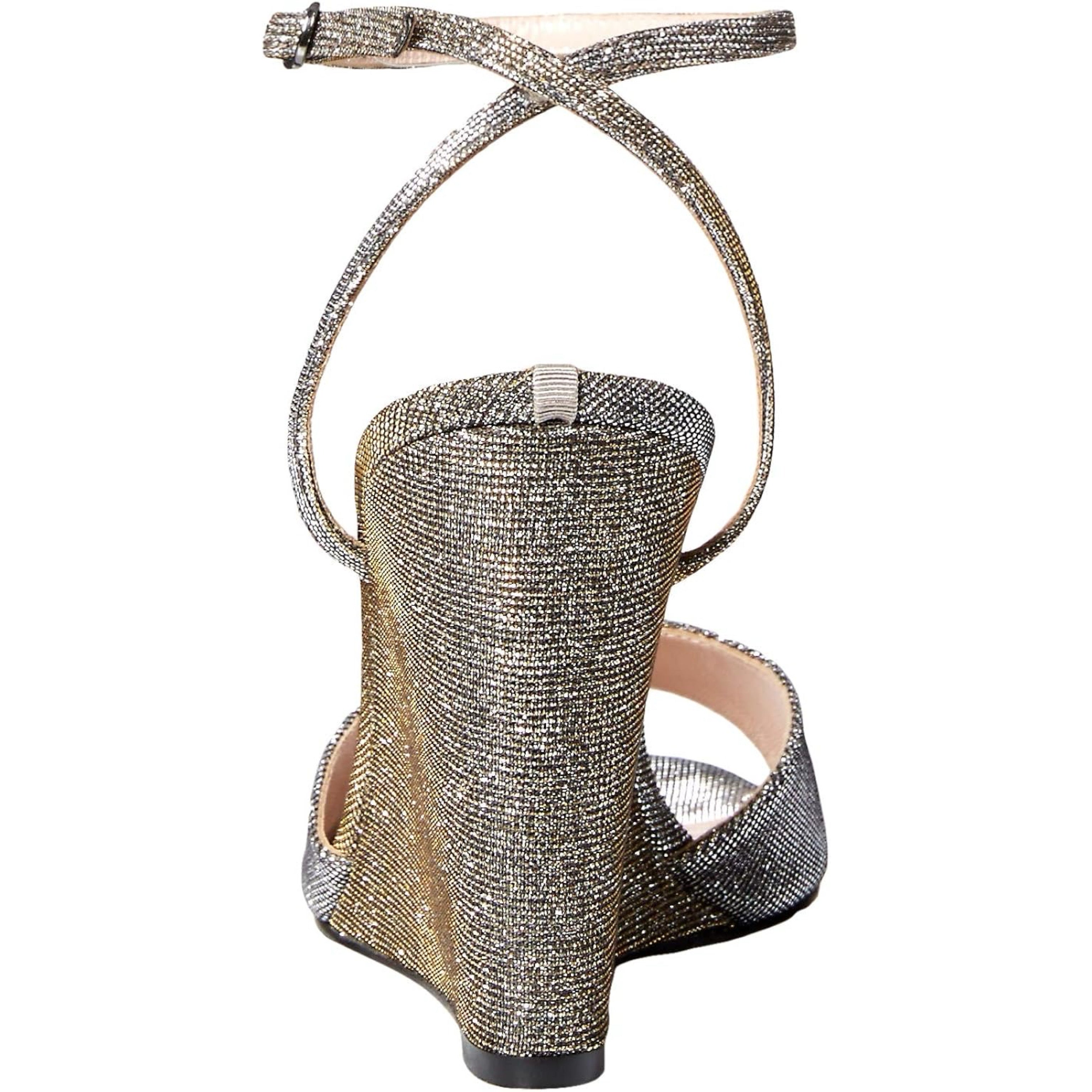 SJP bronze glitter Boca wedges, size 8.5, NEW IN BOX!