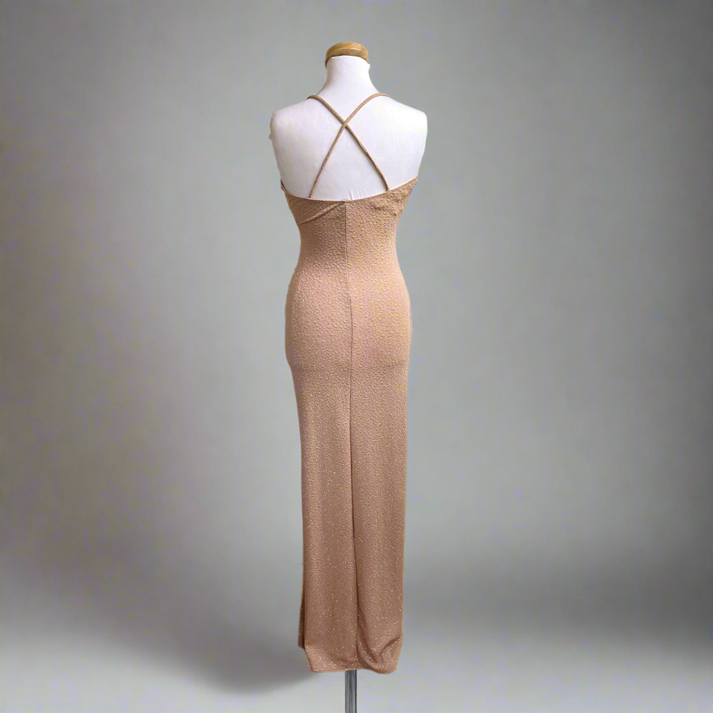 Windsor champagne sparkle dress, size S, NEW WITH TAGS!
