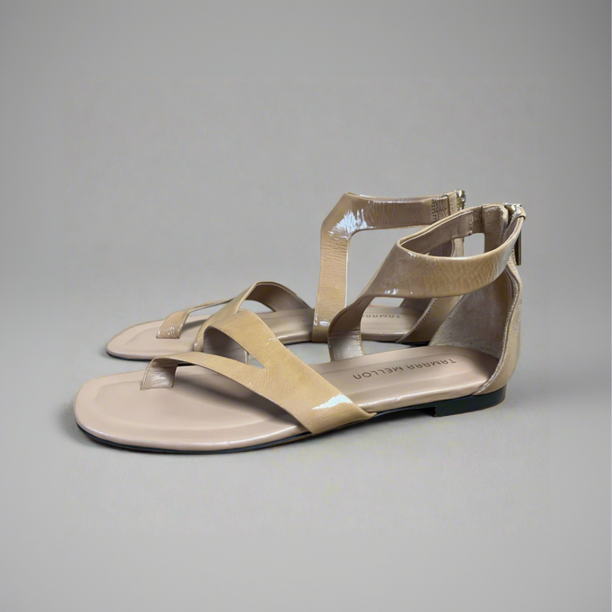 Tamara Mellon nude leather Gladiator sandals, size 39