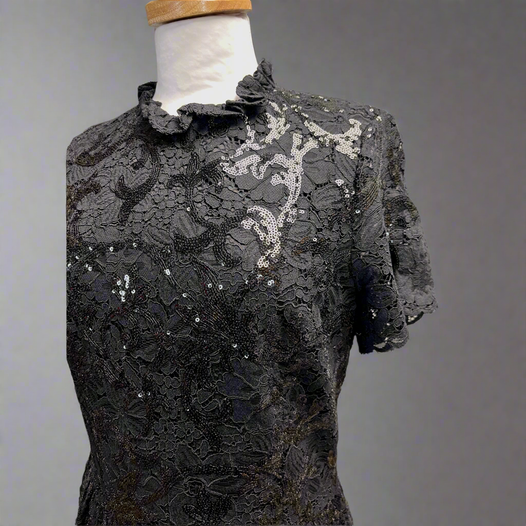 Brooks Bros. black lace dress, size 8