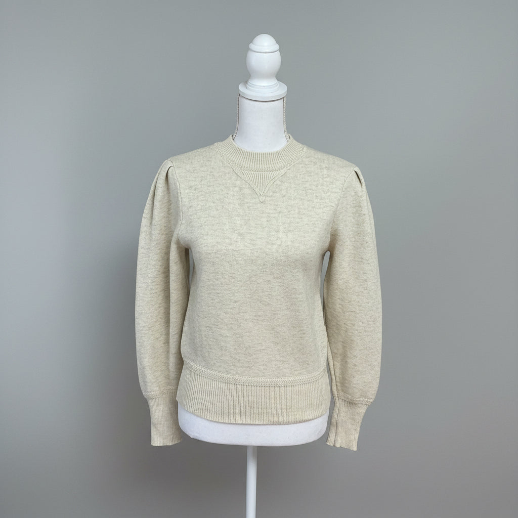 Isabel Marant Etoile cream Lucia Puffer sweater, size XS