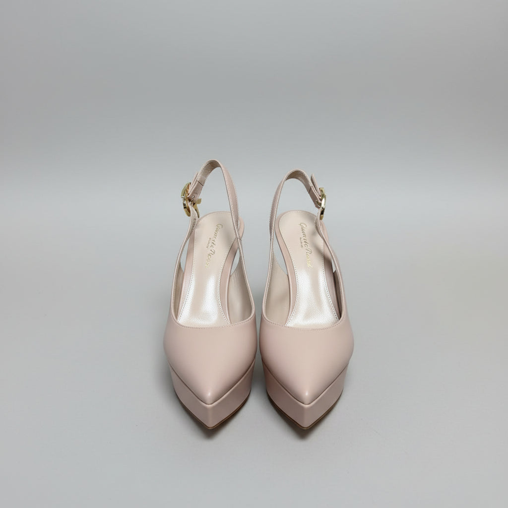 Gianvito Rossi tan Dasha slingbacks, size 6.5, NEW IN BOX!