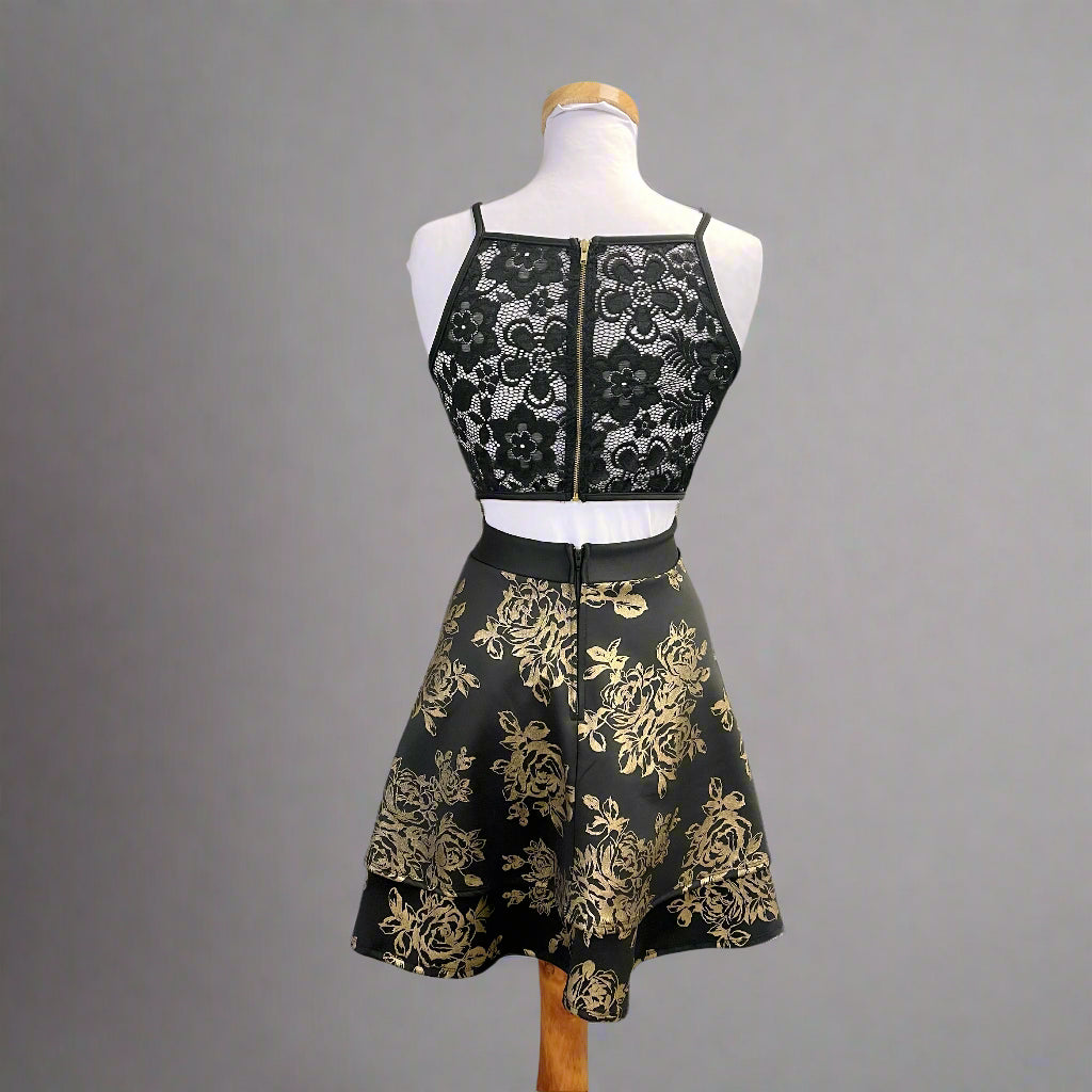 Trixxi black and gold dress, size XL