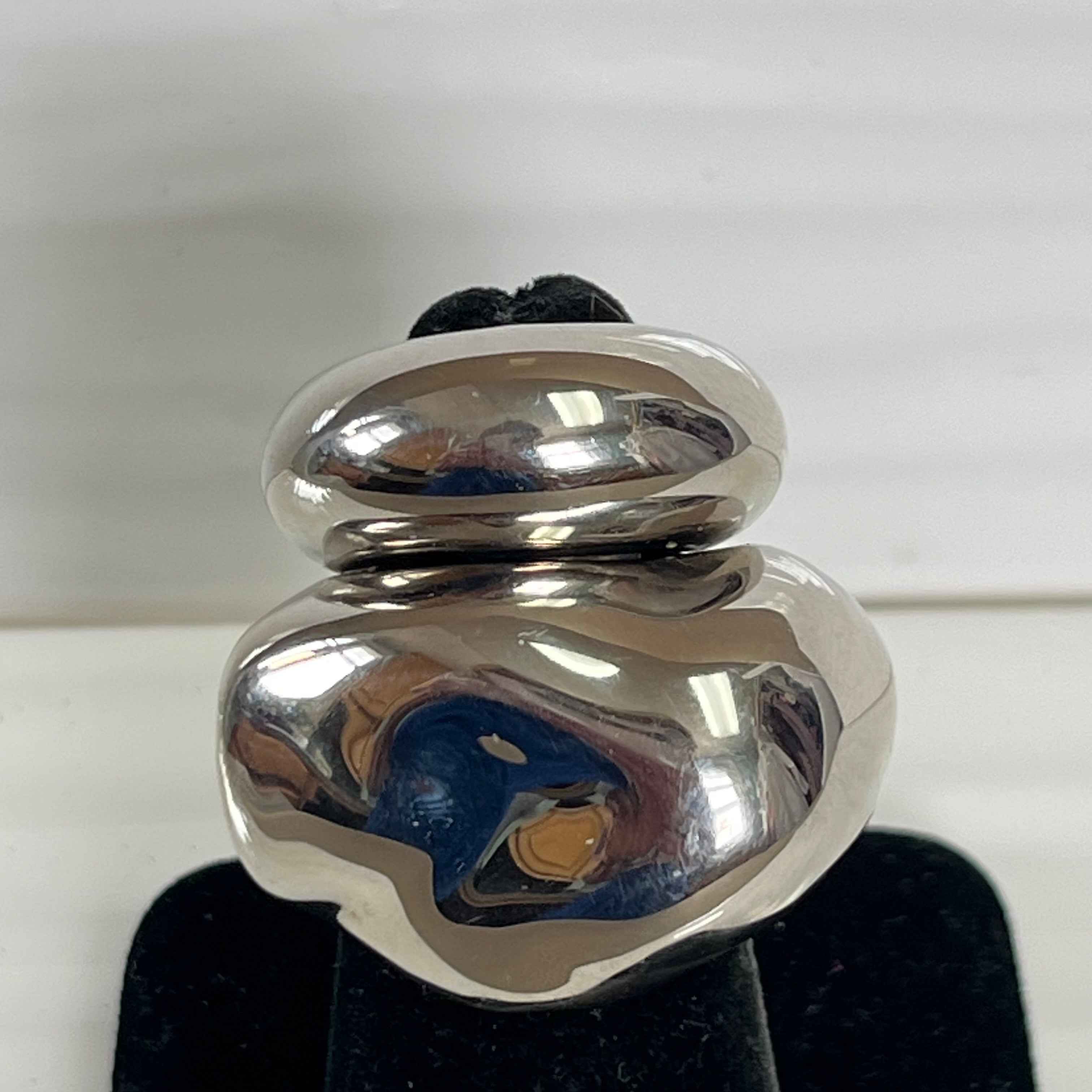 Alexander McQueen silver tone ring