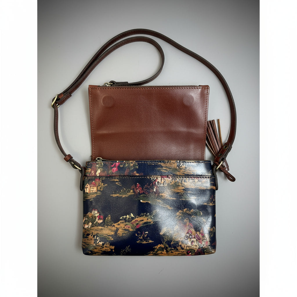 Patricia Nash navy Kent Countryside crossbody bag, NEW WITH TAGS!