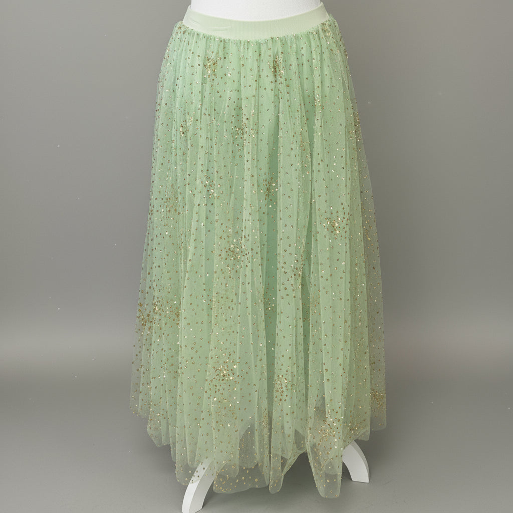 Anthropologie mint and gold tulle skirt, size M, NEW WITH TAGS!