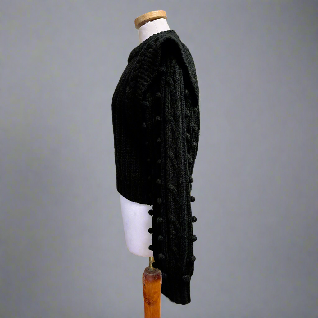 FARM Rio black Braided sweater, size S