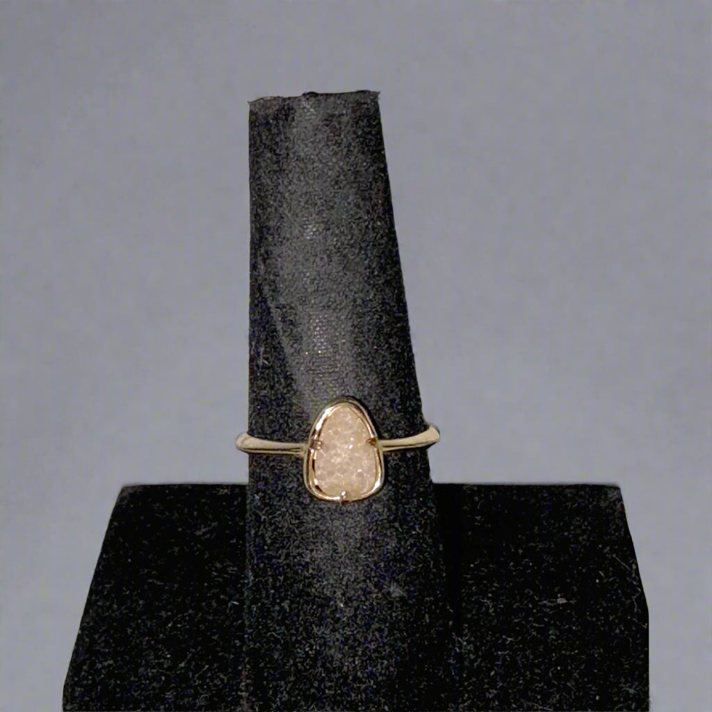 Kendra Scott blush druzy ring, size 7
