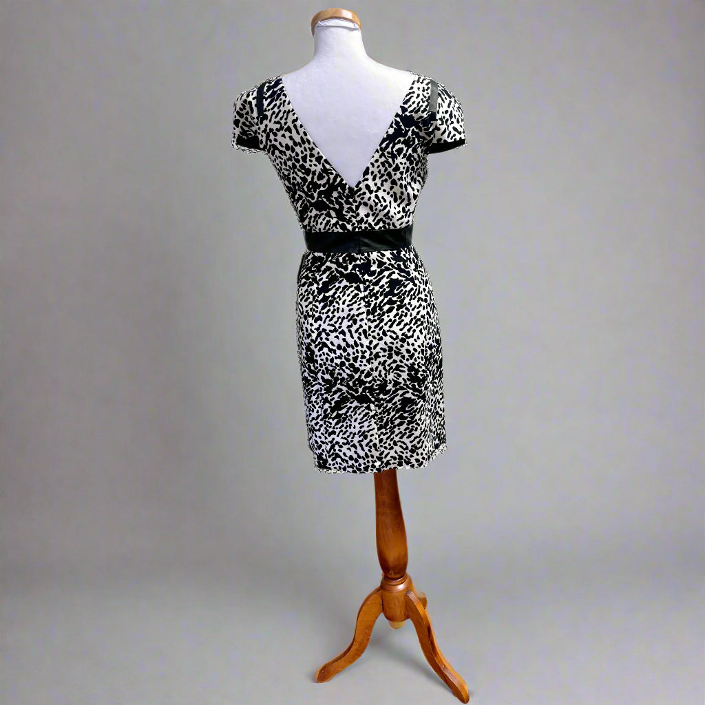 Tibi black and white leopard dress, size 12, NEW WITH TAGS!