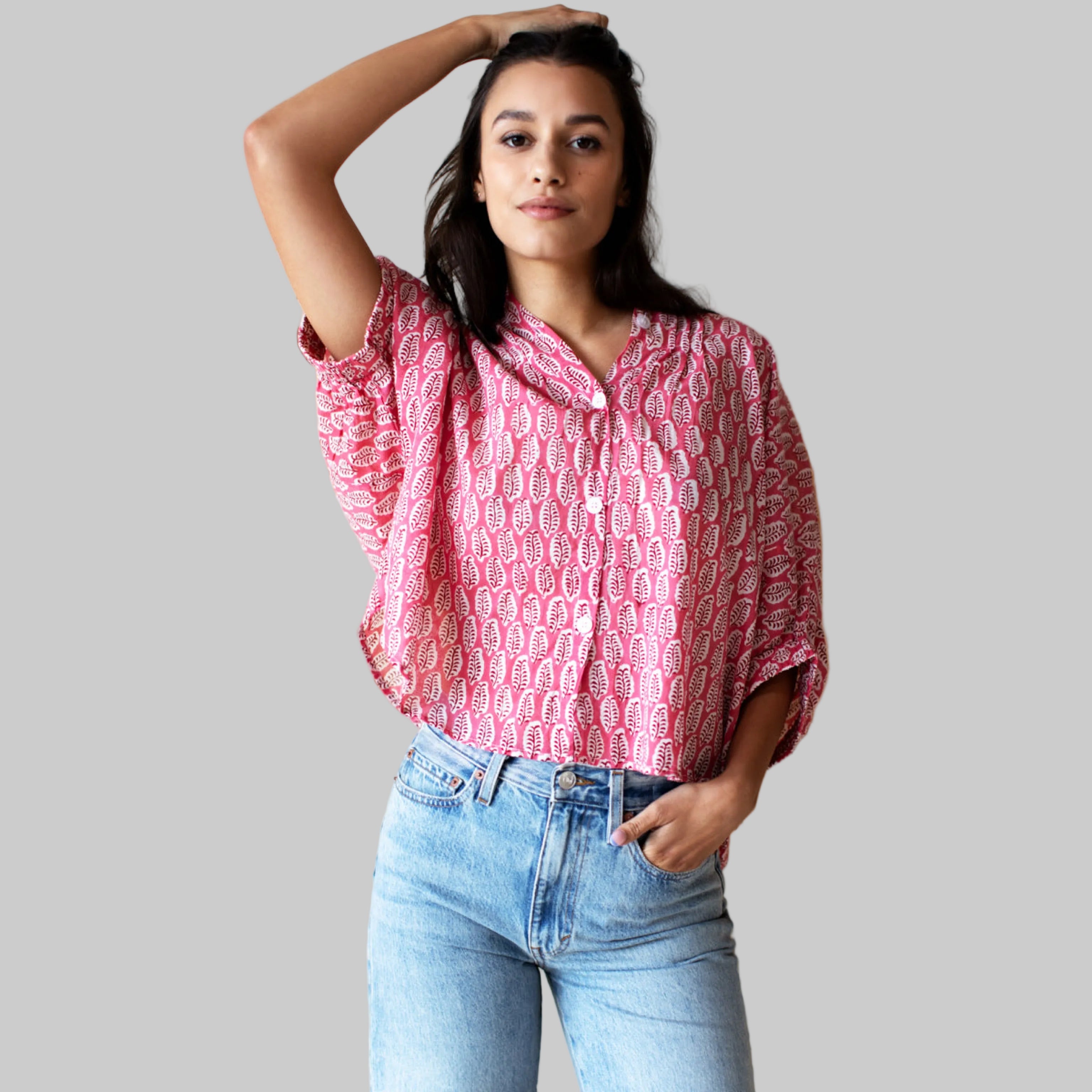 Emerson Fry pink Rosey blouse, one size fits most