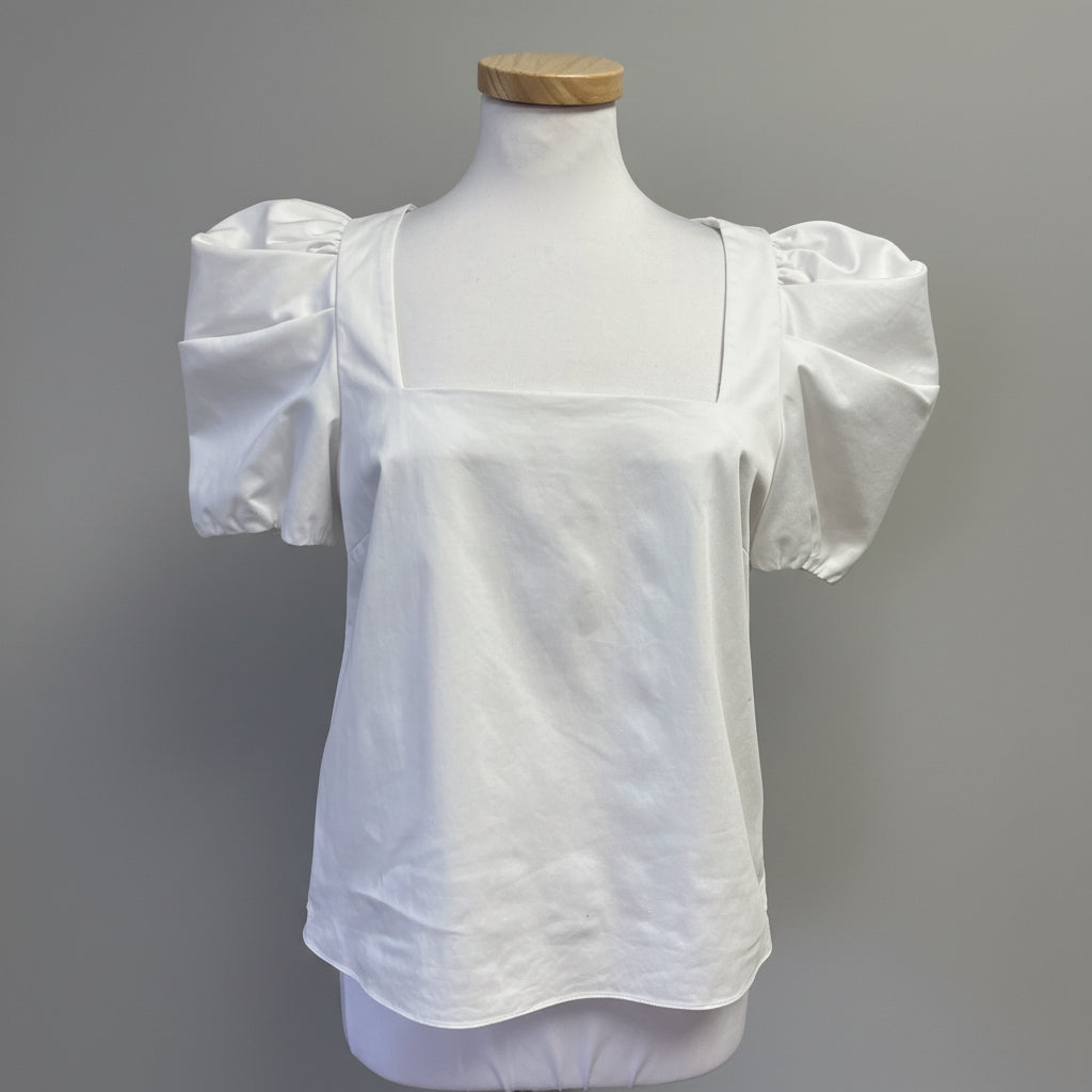 Alice & Olivia white blouse, size M