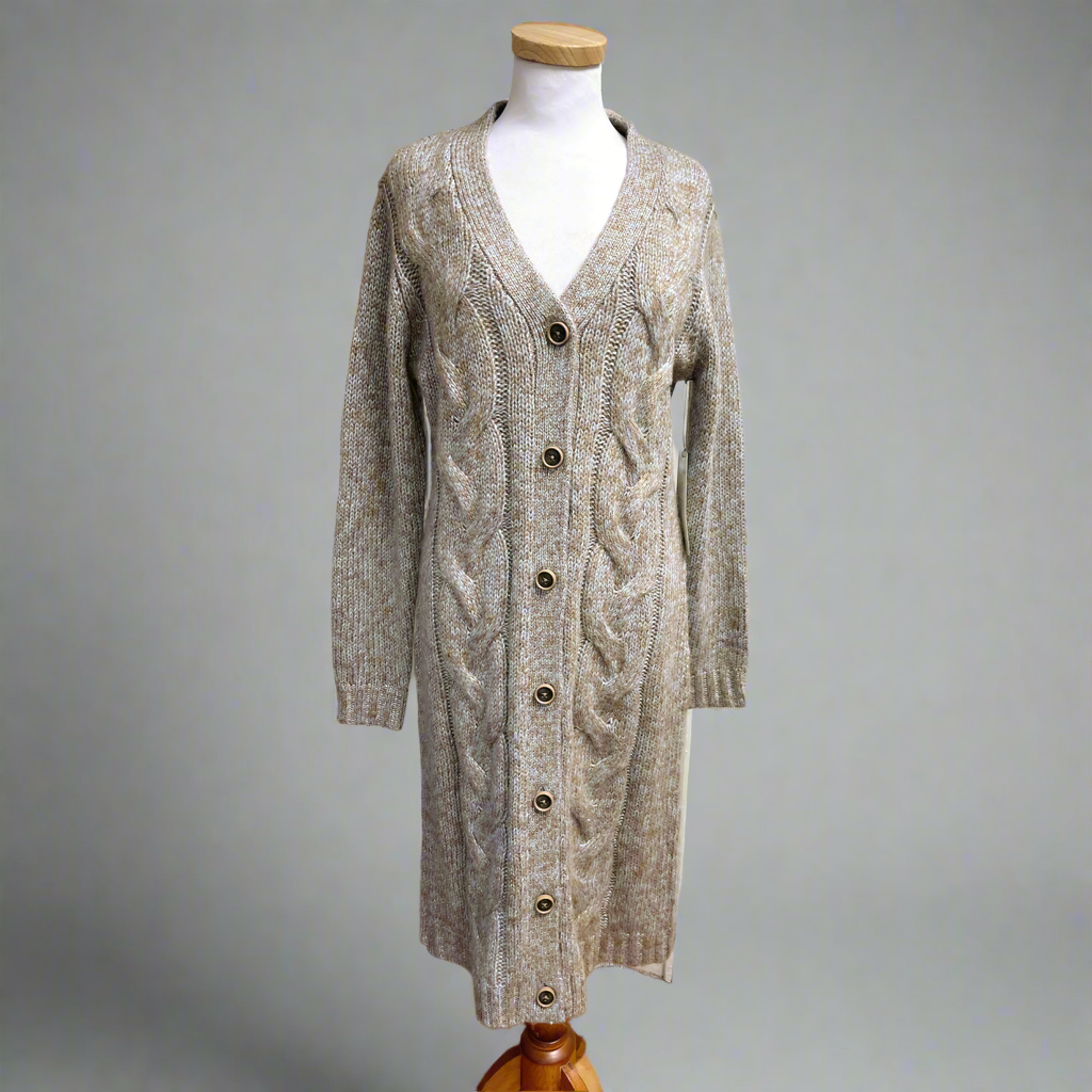 Cabi blue and brown Sparkles sweater, size S, NEW WITH TAGS!