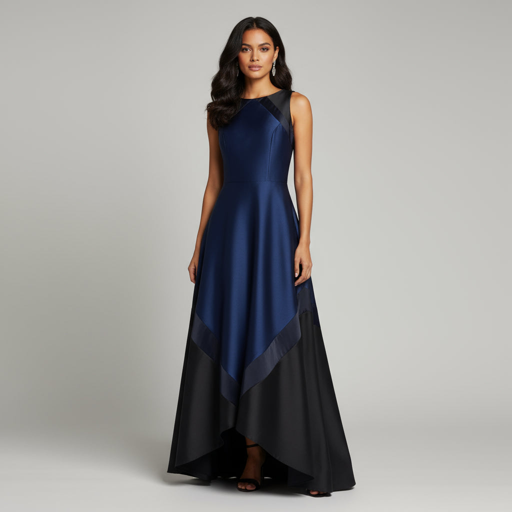 Theia navy and black Block Party dress, size 8