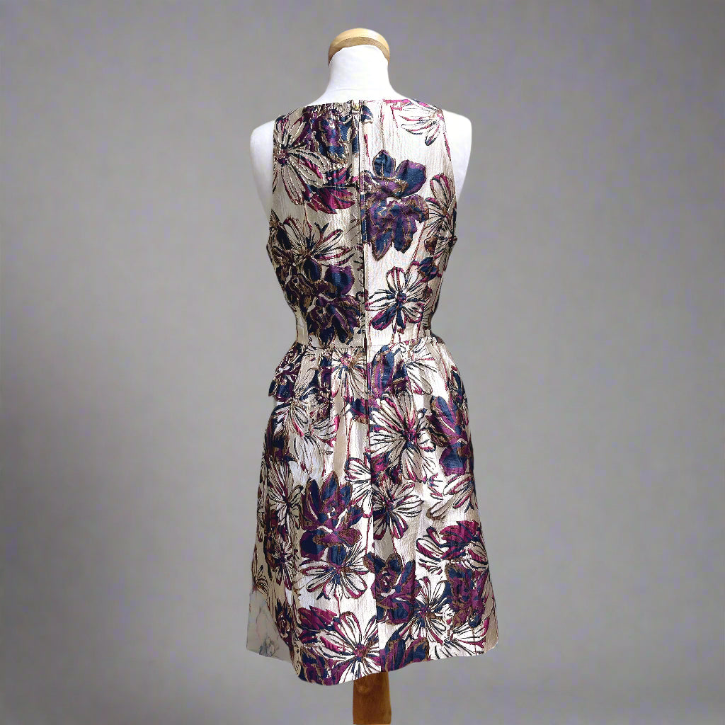 Lilly Pulitzer navy Jollian floral jacquard dress, size 6