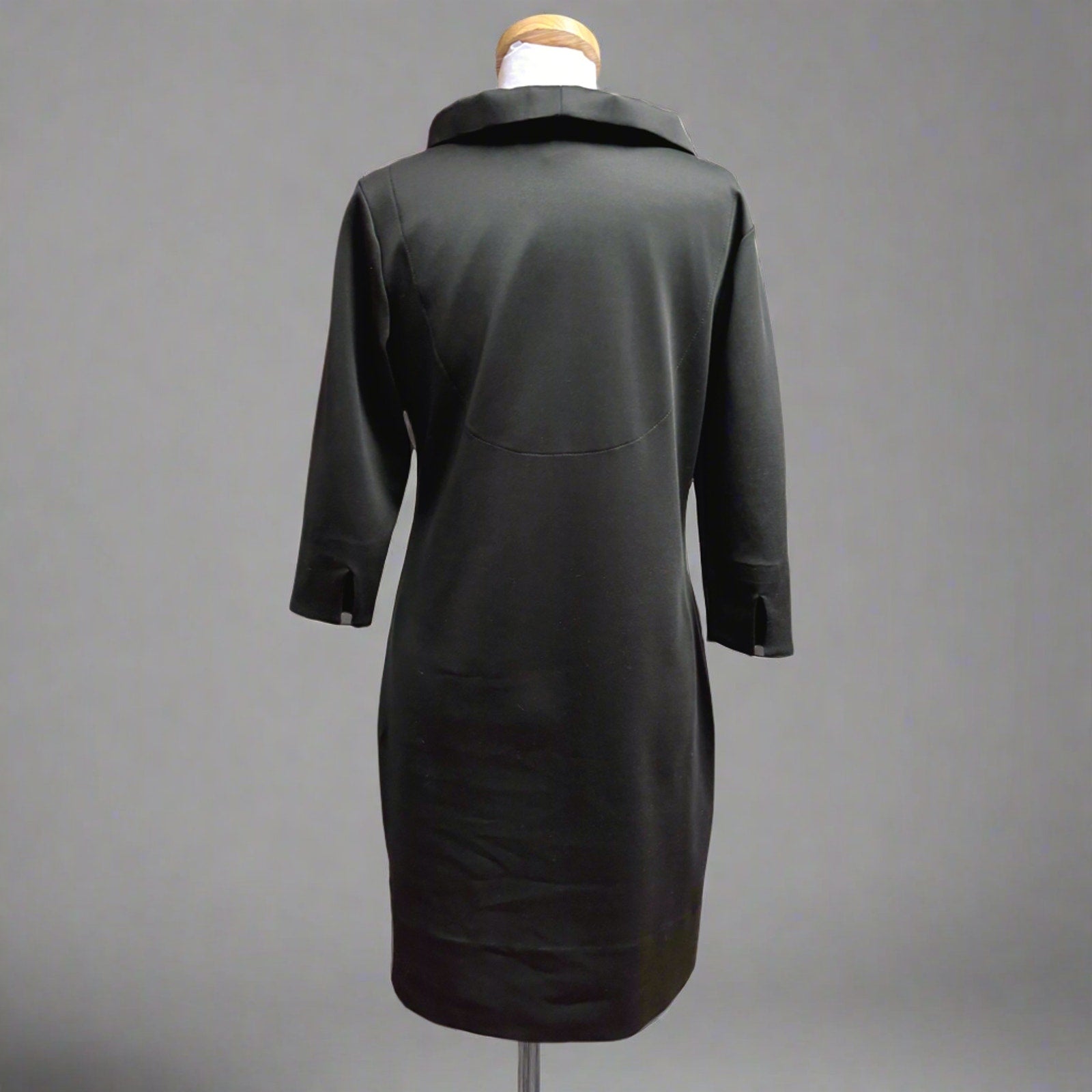 Gretchen Scott black dress with ruffles, size S