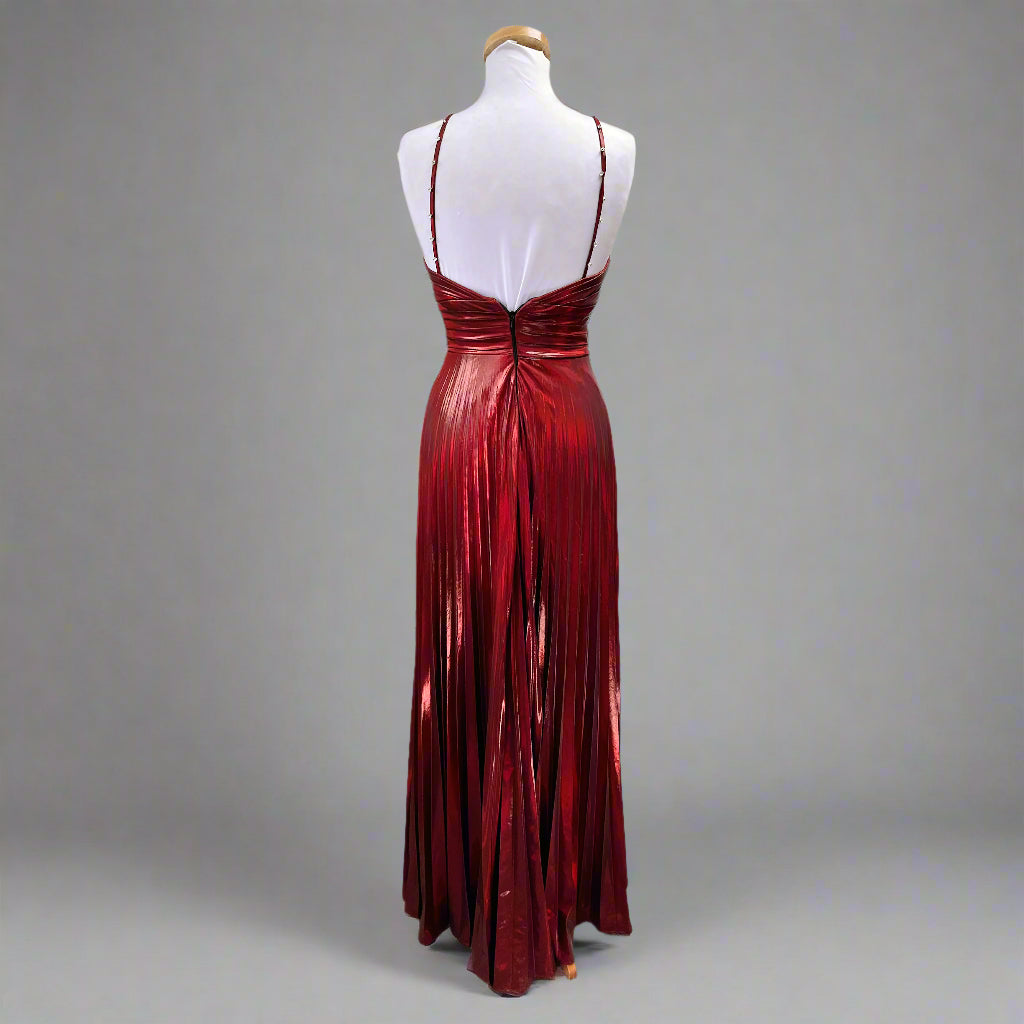 Brick red metallic dress, size 2