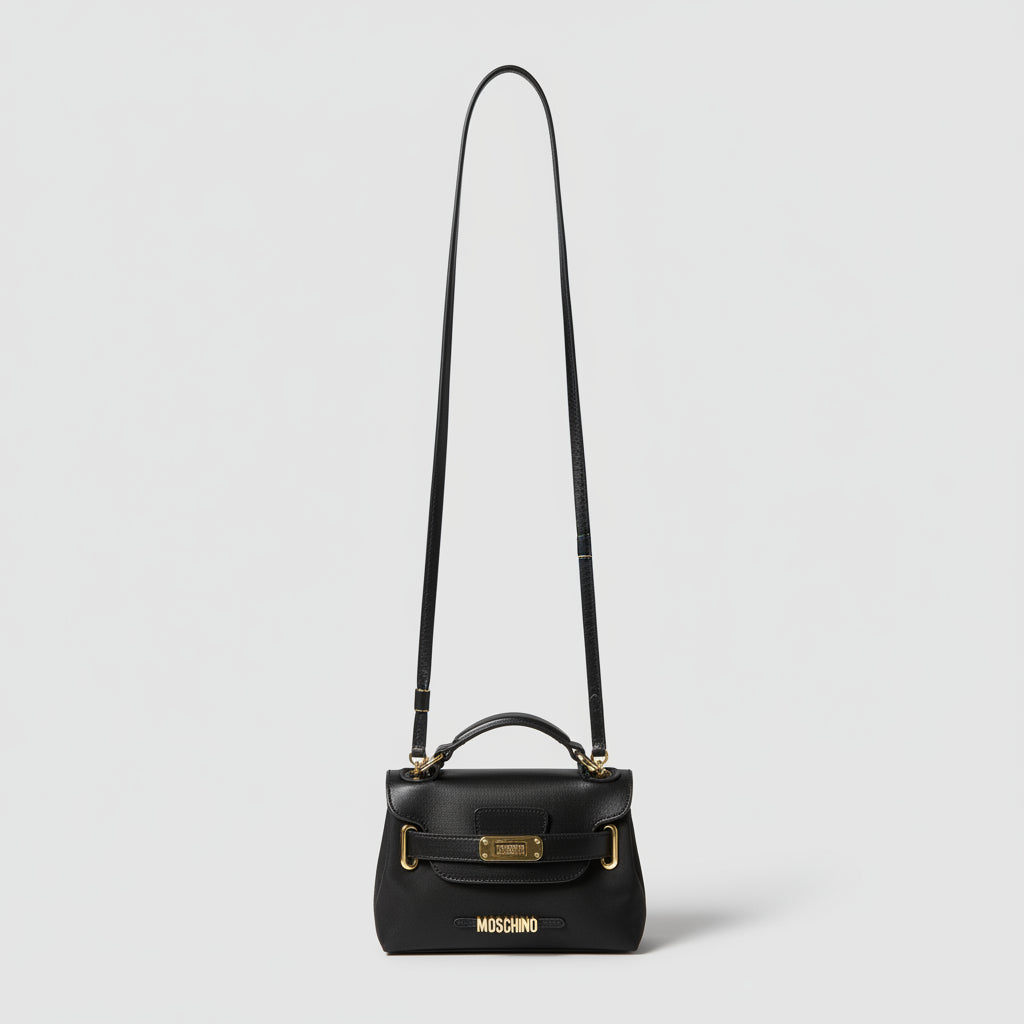 Moschino vintage black nylon Miniature Kelly Micro bag