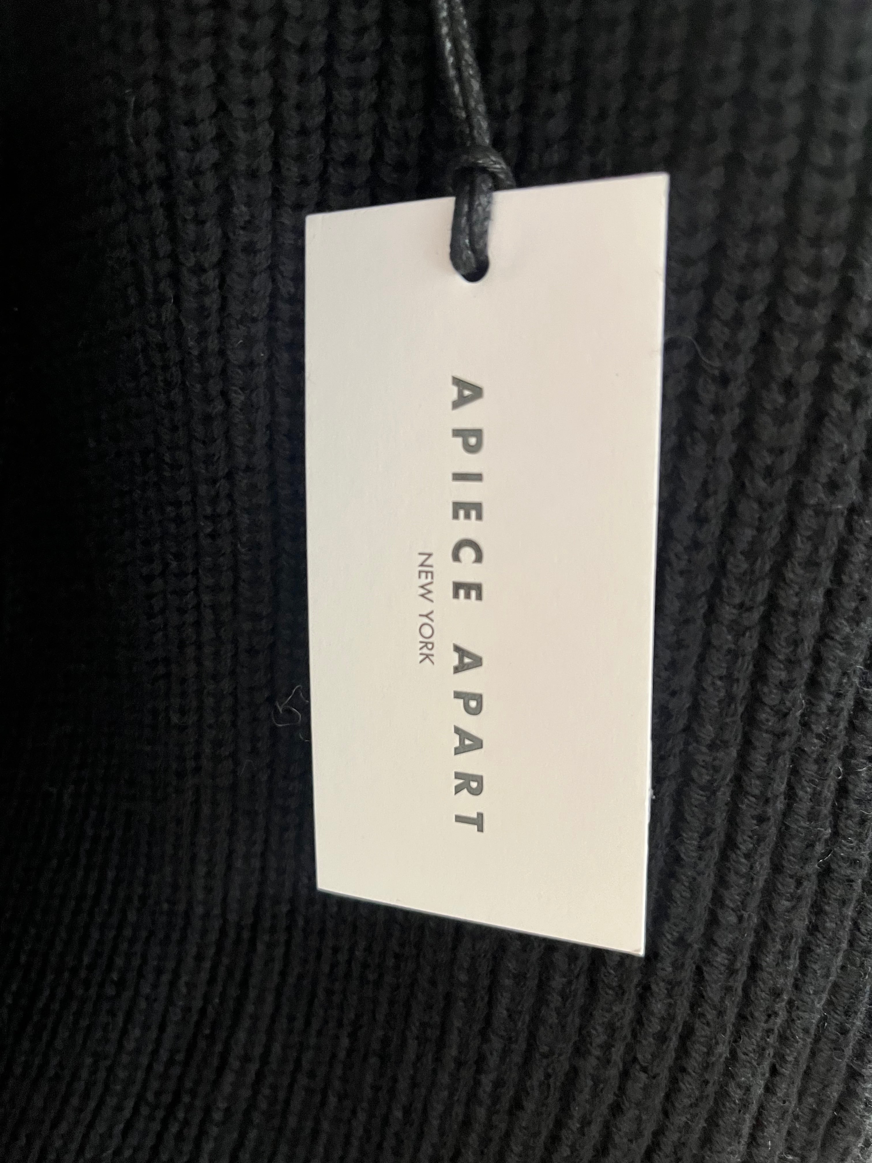 Apiece Apart black puff sleeve Eco Arne sweater, size XS, NEW WITH TAGS!